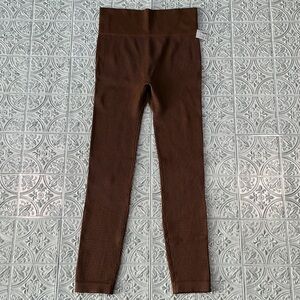 Maurices Brown Ribbed High-Waist Leggings Size Large Regular NWT